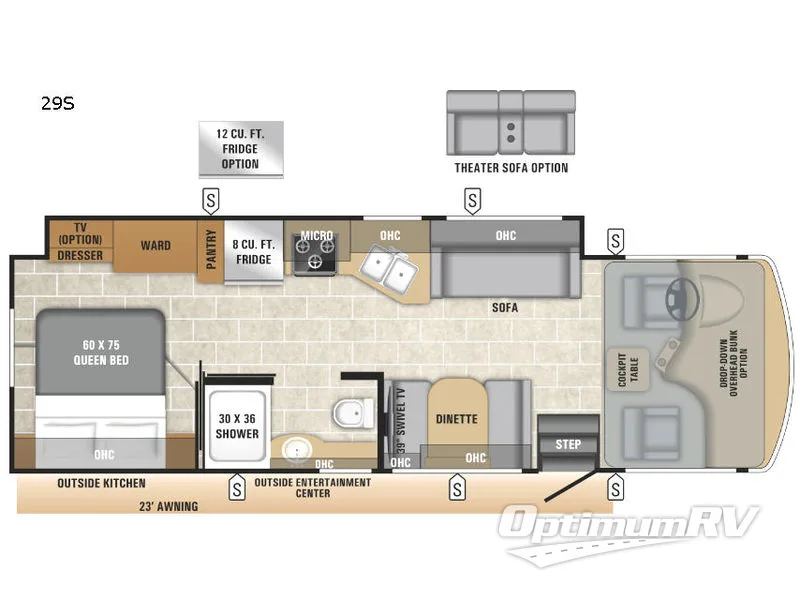 2019 Entegra Vision 29S RV Floorplan Photo