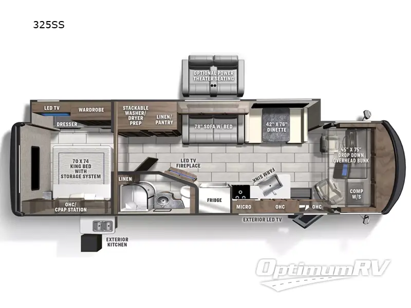2023 Coachmen Encore 325SS Floorplan Photo