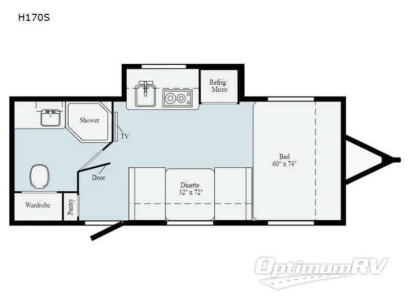 2021 Winnebago Towables Hike H170S RV Floorplan Photo