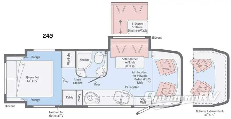 2015 Winnebago View 24G RV Floorplan Photo