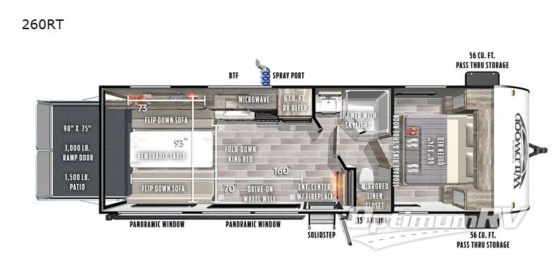 2020 Forest River Wildwood FSX 260RT RV Floorplan Photo