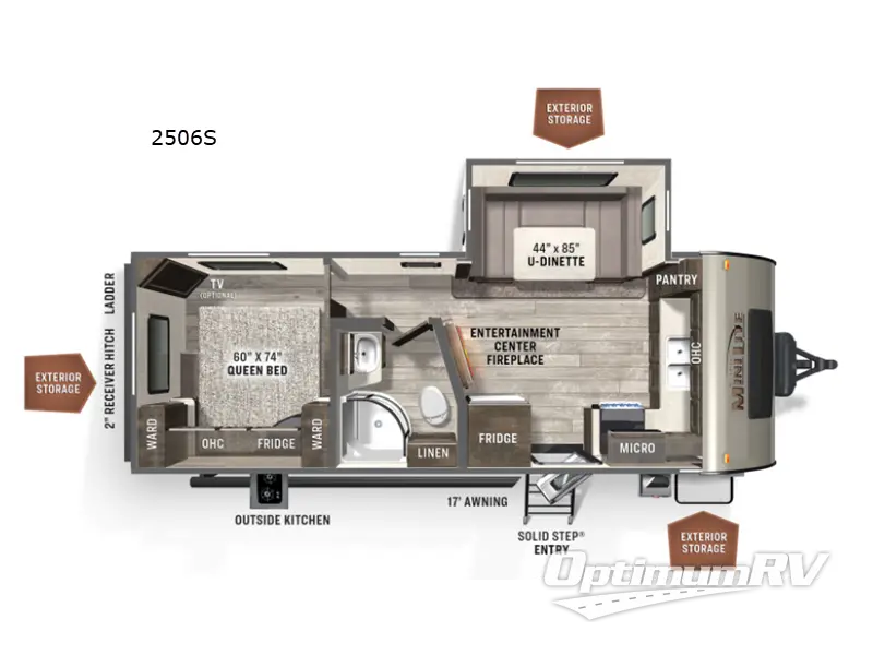 2022 Forest River Rockwood Mini Lite 2506S RV Floorplan Photo