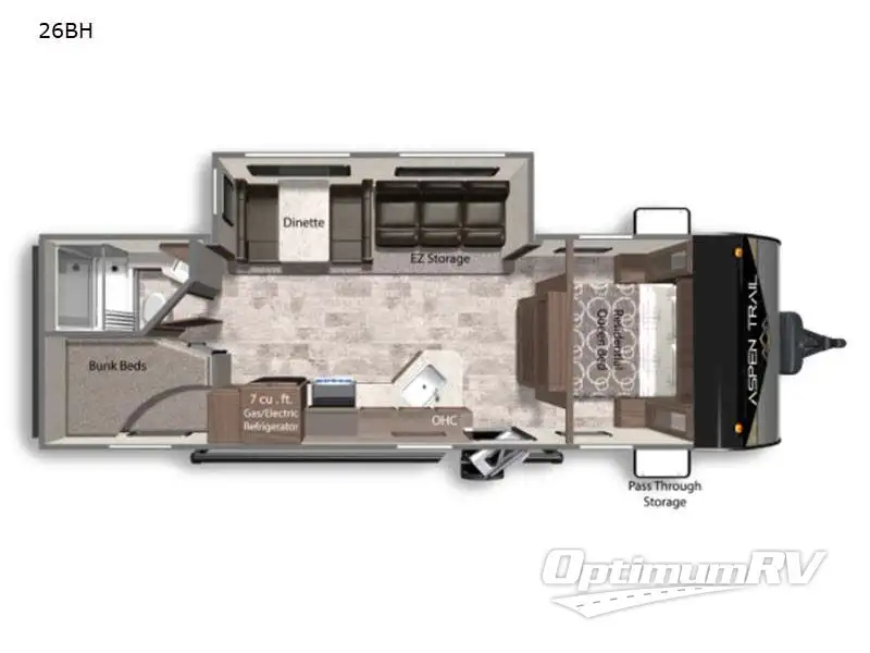 2021 Dutchmen Aspen Trail LE 26BH RV Floorplan Photo