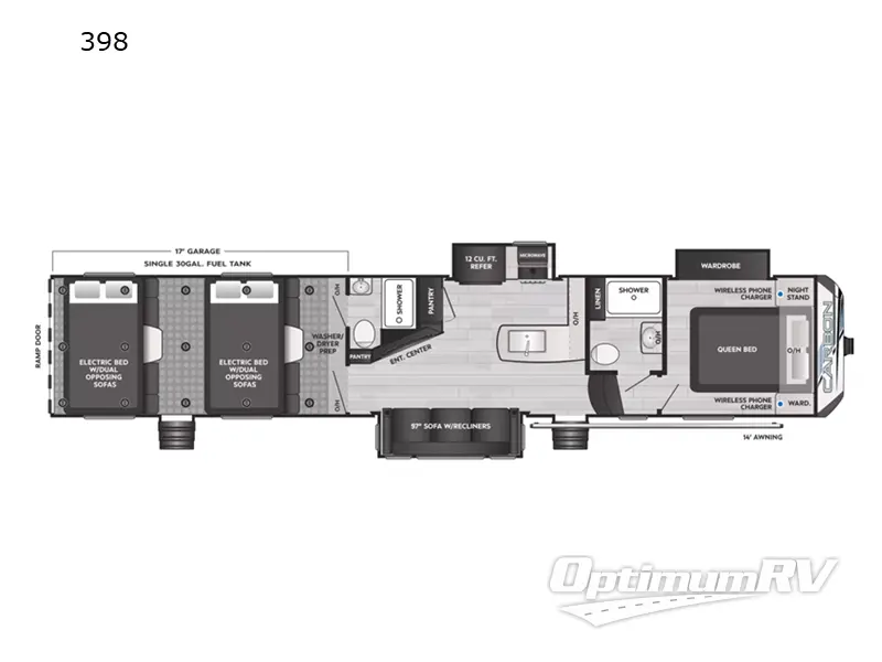 2022 Keystone Carbon 398 RV Floorplan Photo