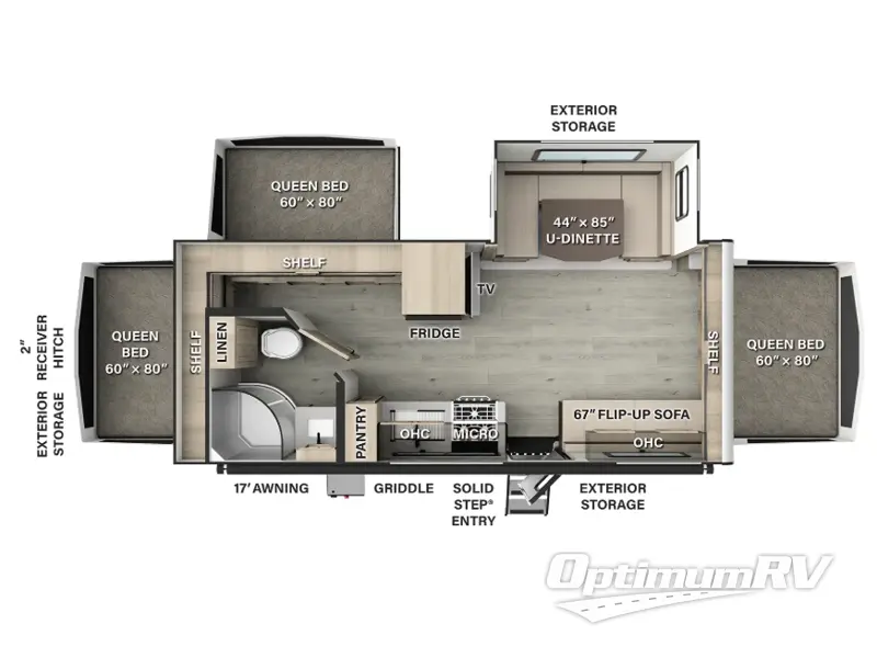 2018 Forest River Rockwood Roo 233S RV Floorplan Photo