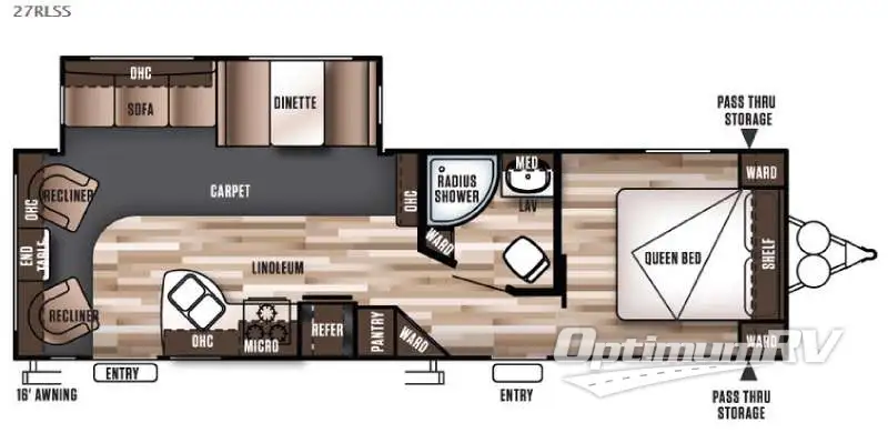 2016 Forest River Wildwood 27RLSS RV Floorplan Photo