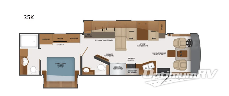 2019 Fleetwood Bounder 35K RV Floorplan Photo