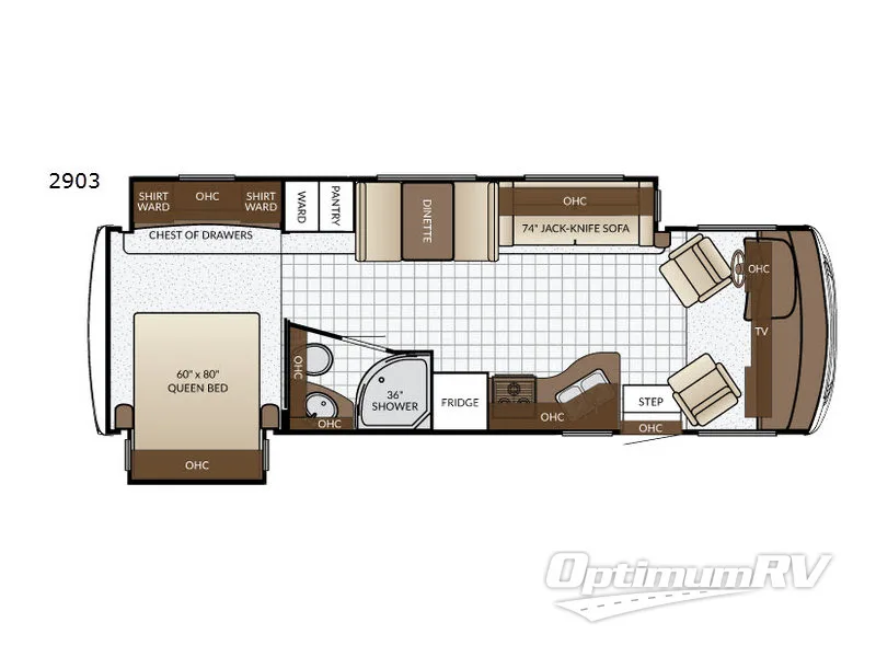 2017 Newmar Bay Star Sport 2903 RV Floorplan Photo