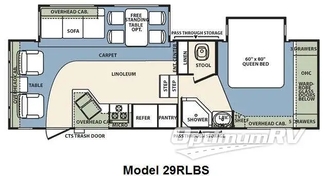 2010 Forest River Wildcat 29RLBS RV Floorplan Photo