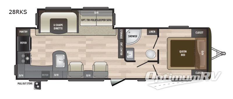 2018 Keystone Hideout 28RKS RV Floorplan Photo