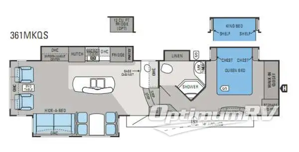 2013 Jayco Eagle Premier 361MKQS RV Floorplan Photo