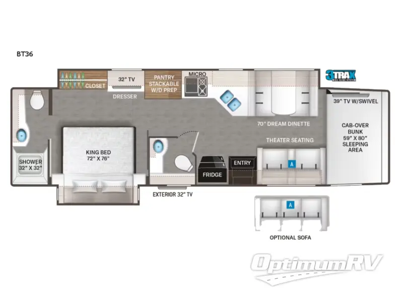 2022 Thor Magnitude BT36 RV Floorplan Photo