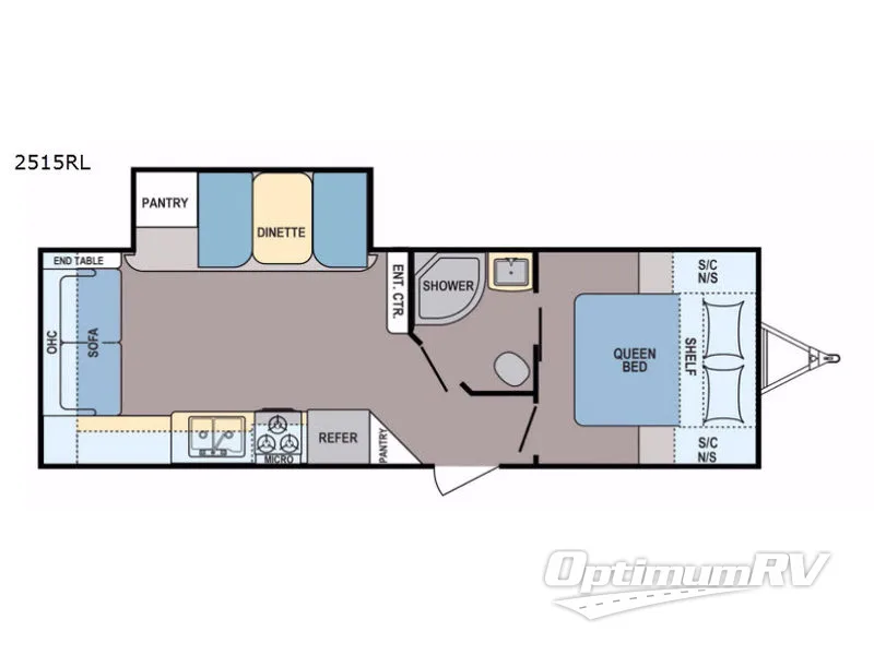 2018 Dutchmen Coleman Light 2515RL RV Floorplan Photo