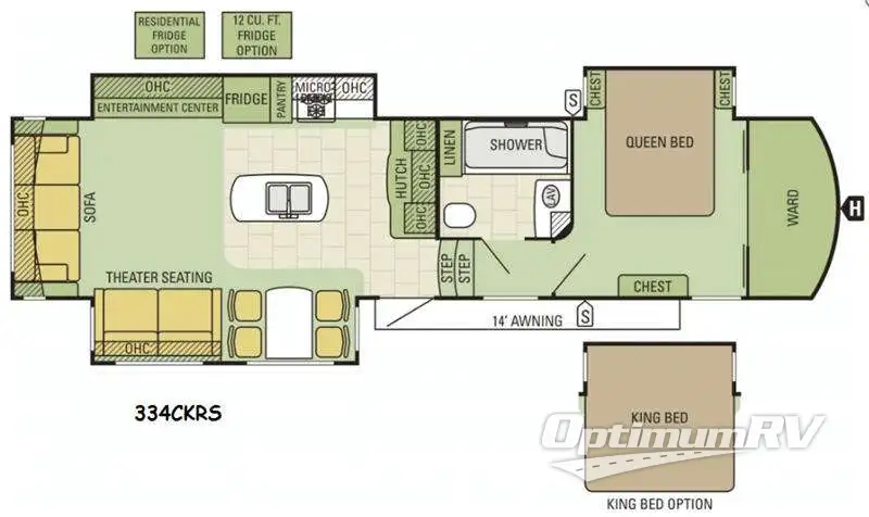 2016 Starcraft Solstice 334CKRS RV Floorplan Photo