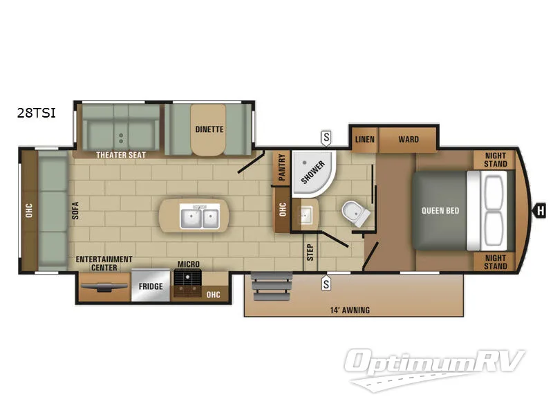 2018 Starcraft Solstice Super Lite 28TSI RV Floorplan Photo