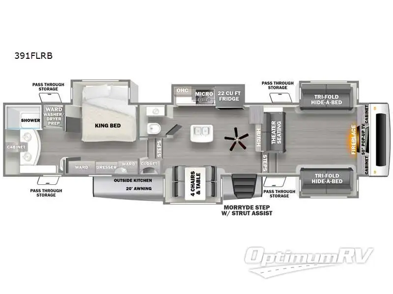 2022 Forest River Sierra 391FLRB RV Floorplan Photo