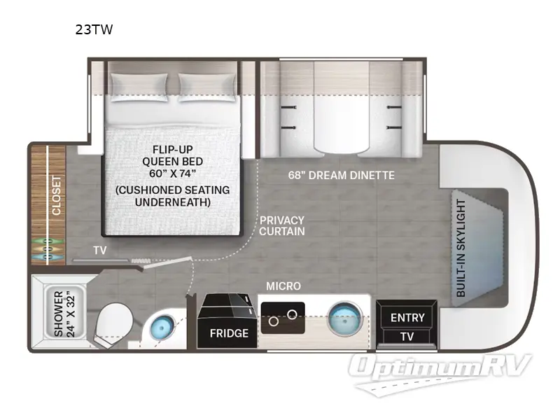 2023 Thor Gemini AWD 23TW RV Floorplan Photo