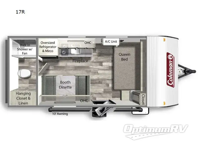 2024 Dutchmen Coleman 17R RV Floorplan Photo