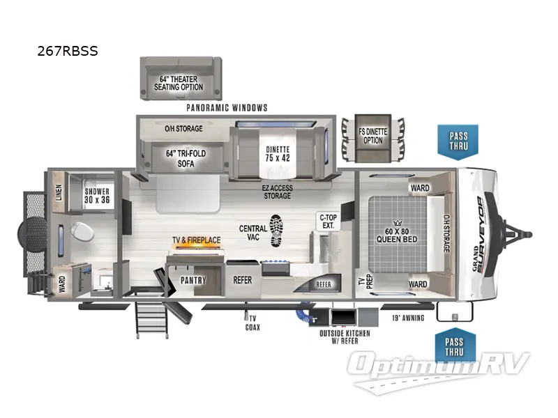 2023 Forest River Grand Surveyor 267RBSS RV Floorplan Photo