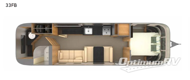 2020 Airstream Classic 33FB RV Floorplan Photo