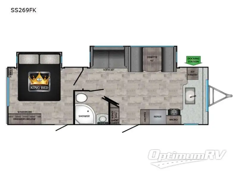 2021 CrossRoads Sunset Trail SS269FK RV Floorplan Photo