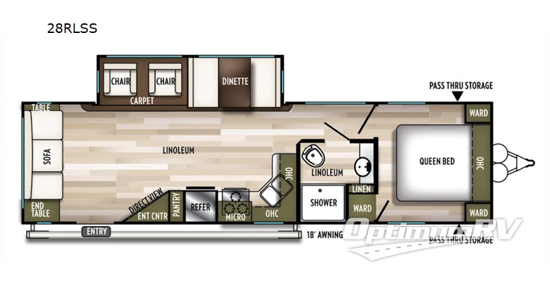 2019 Forest River Wildwood 28RLSS RV Floorplan Photo