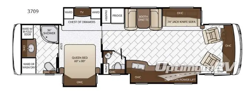 2017 Newmar Ventana LE 3709 RV Floorplan Photo