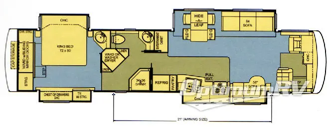 2006 Newmar Dutch Star DSDP 4320 RV Floorplan Photo