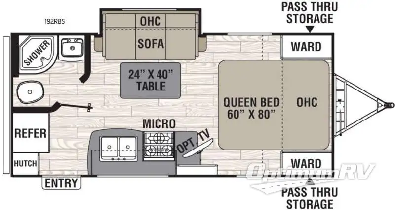 2017 Coachmen Freedom Express 192RBS RV Floorplan Photo