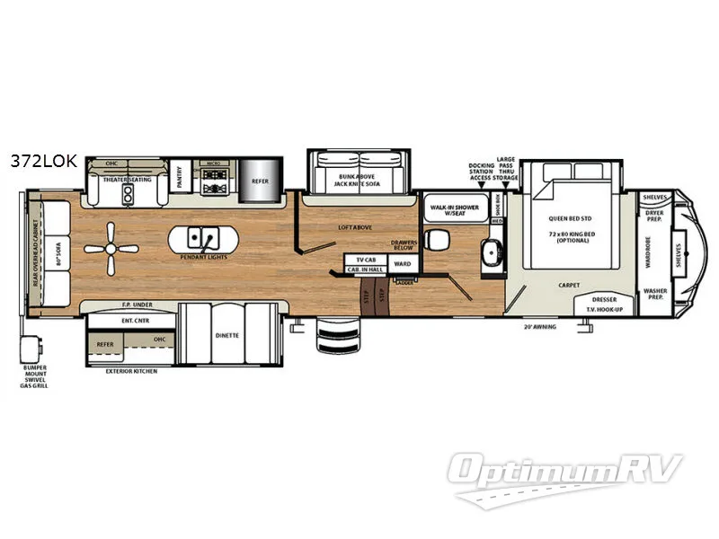 2018 Forest River Sierra 372LOK RV Floorplan Photo