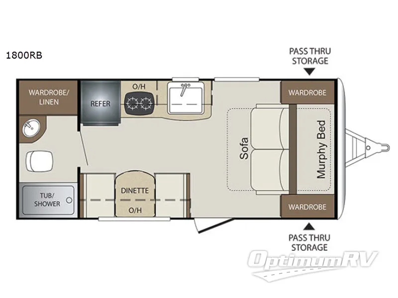 2017 Keystone Bullet Crossfire 1800RB RV Floorplan Photo