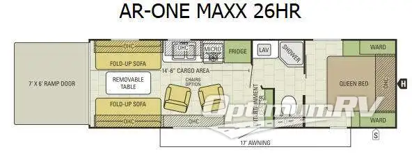 2017 Starcraft AR-ONE MAXX 26HR RV Floorplan Photo