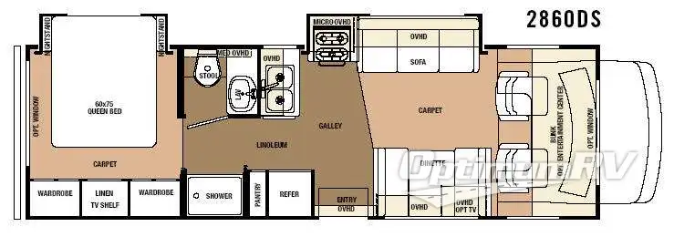 2008 Forest River Sunseeker 2860DS RV Floorplan Photo