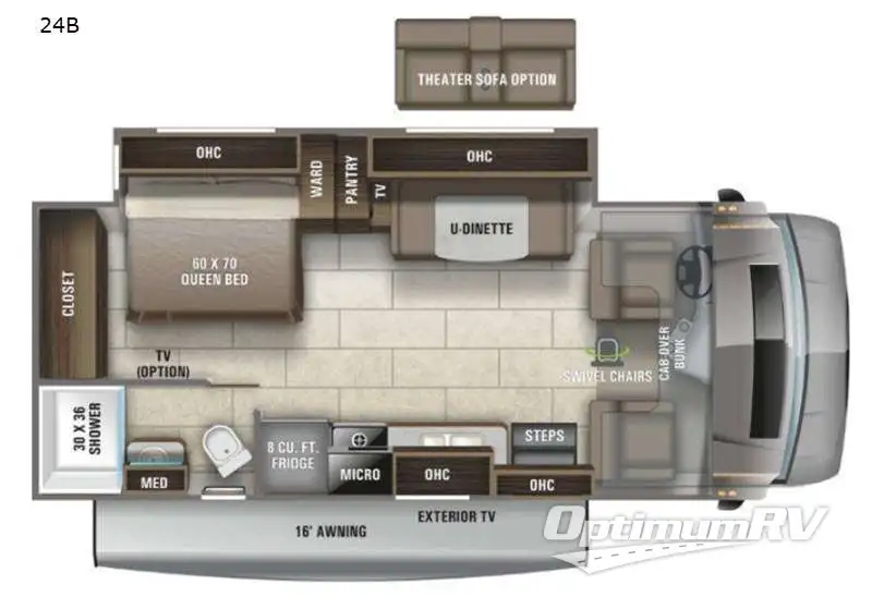 2021 Entegra Odyssey 24B RV Floorplan Photo