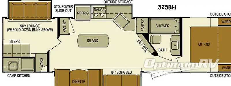 2016 Skyline Layton Javelin 325BH RV Floorplan Photo