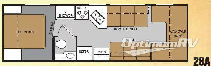 2011 Thor Chateau 28A RV Floorplan Photo