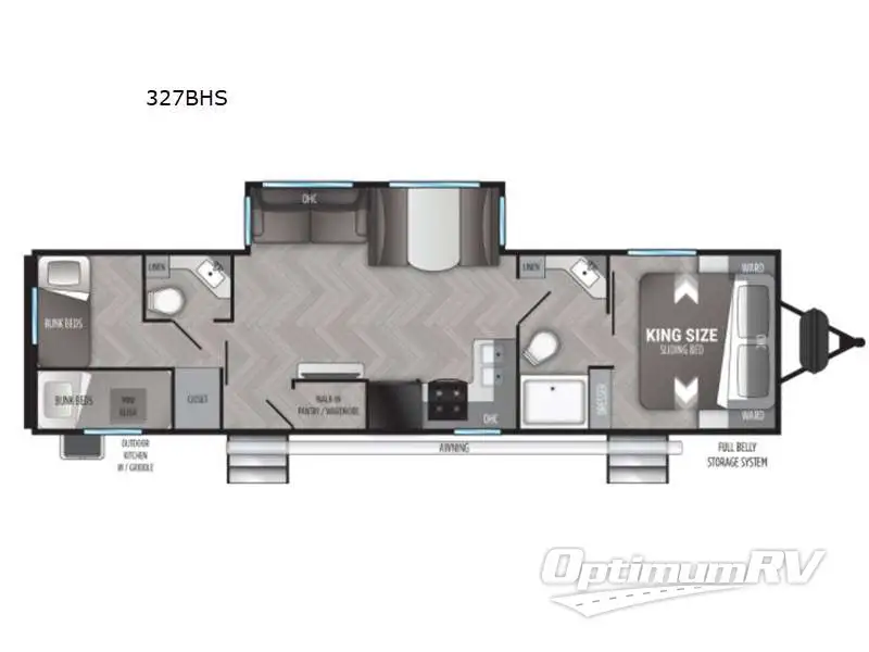 2021 Cruiser Shadow Cruiser 327BHS RV Floorplan Photo