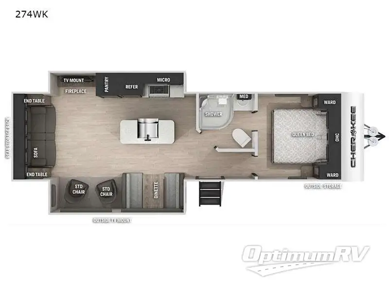 2021 Forest River Cherokee 274WK RV Floorplan Photo