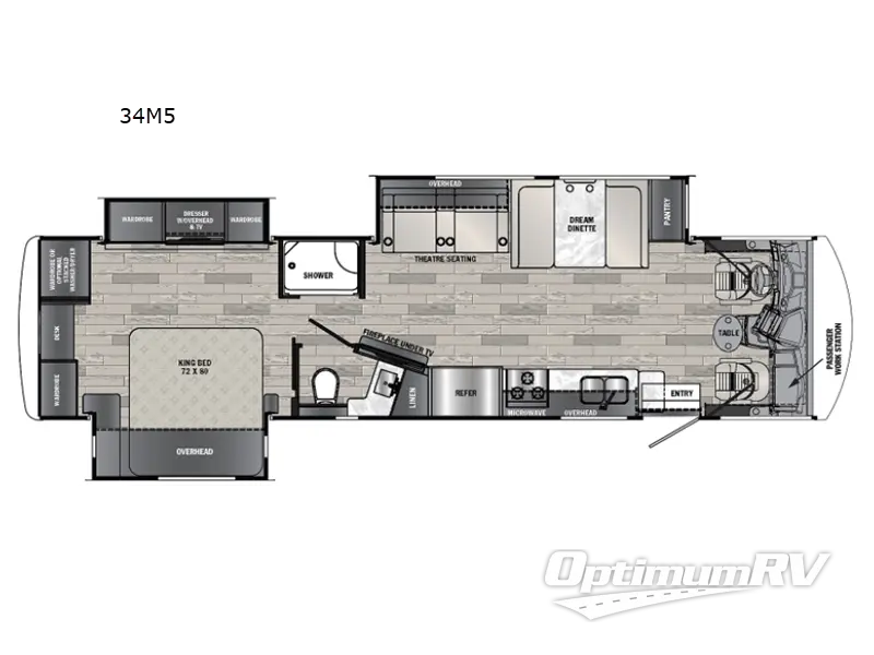 2022 Forest River Georgetown 5 Series 34M5 RV Floorplan Photo