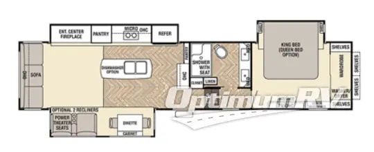 2016 Forest River Cedar Creek Champagne Edition 38EL RV Floorplan Photo