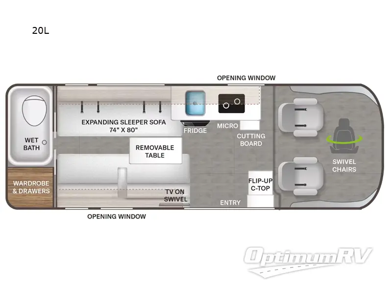 2023 Thor Sequence 20L RV Floorplan Photo