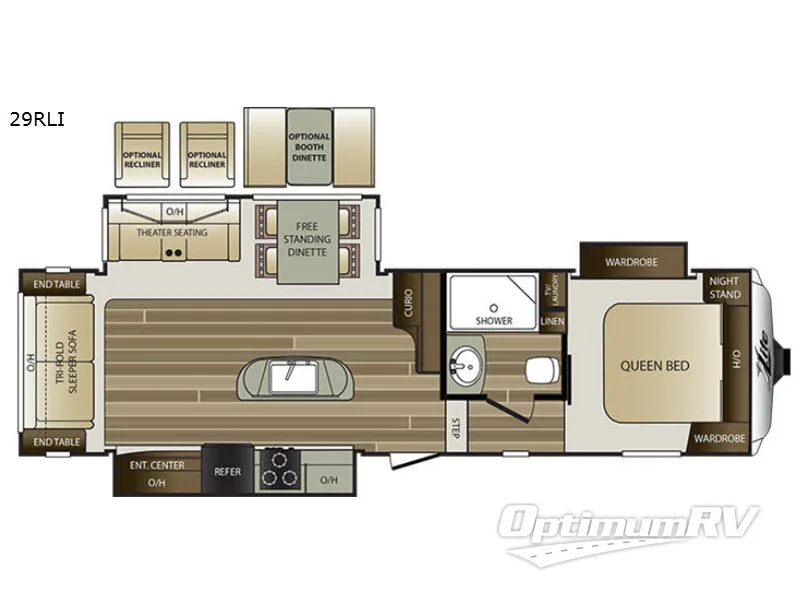 2017 Keystone Cougar X-Lite 29RLI RV Floorplan Photo