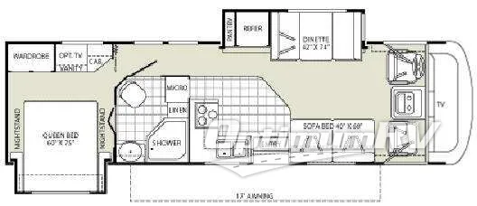 2008 Fleetwood Terra LX 31M RV Floorplan Photo