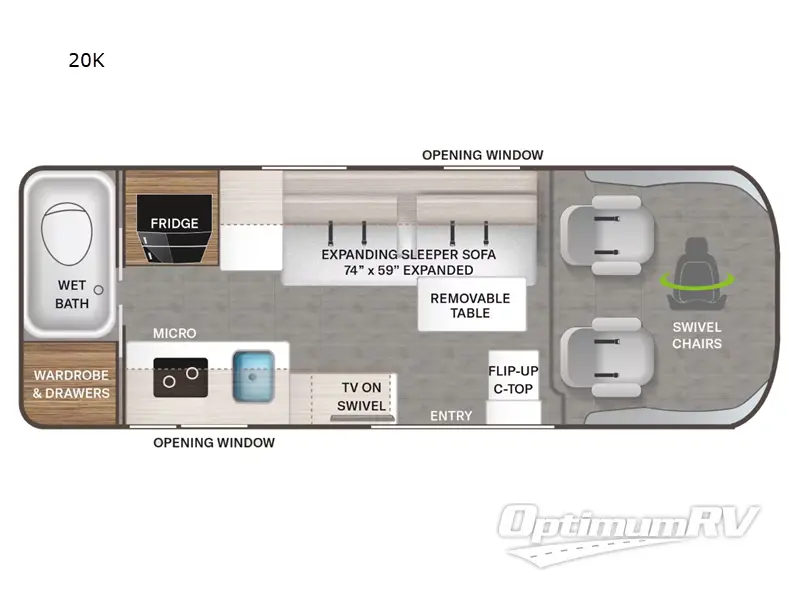 2023 Thor Sequence 20K RV Floorplan Photo