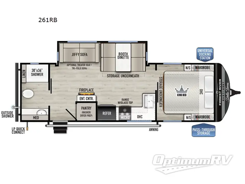 2025 East To West Della Terra 261RB RV Floorplan Photo