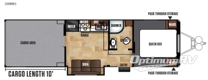 2017 Forest River Work and Play FRP Series 30WRS RV Floorplan Photo