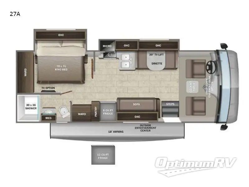 2022 Entegra Vision 27A RV Floorplan Photo