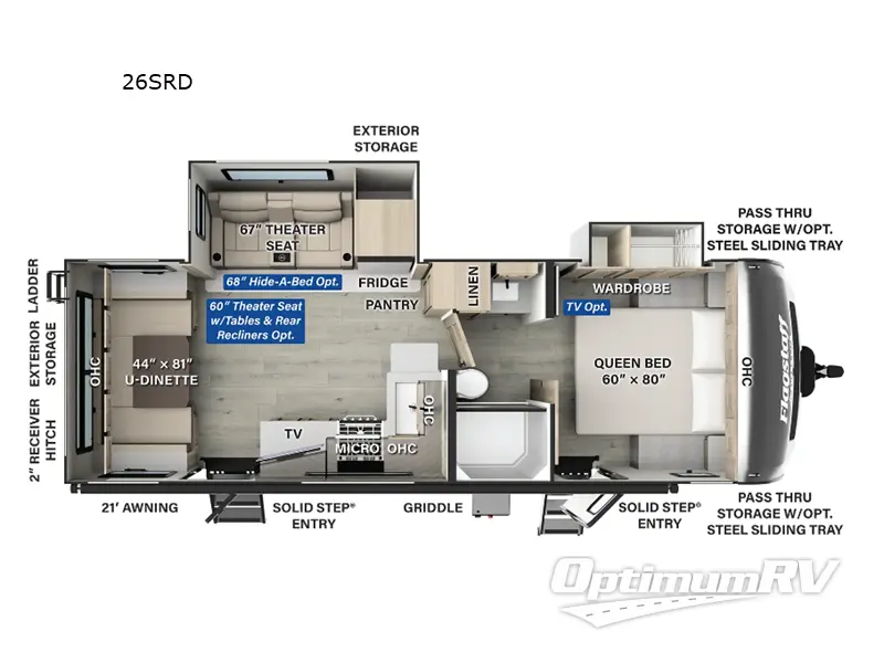 2025 Forest River Flagstaff Super Lite 26SRD RV Floorplan Photo