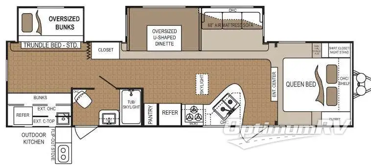 2011 Dutchmen Four Winds 311BHDS RV Floorplan Photo