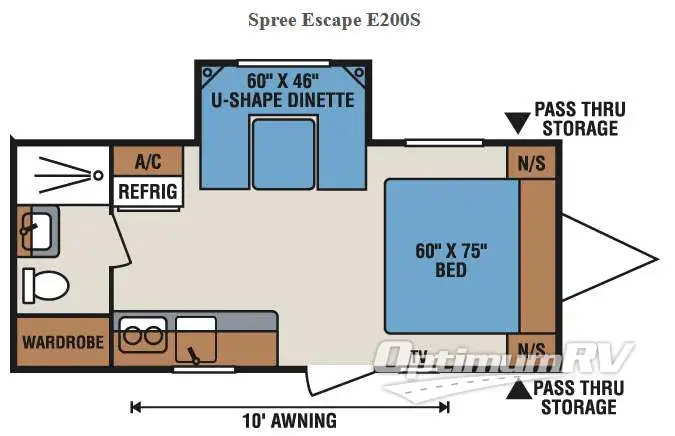 2016 KZ Spree Escape E200S RV Floorplan Photo